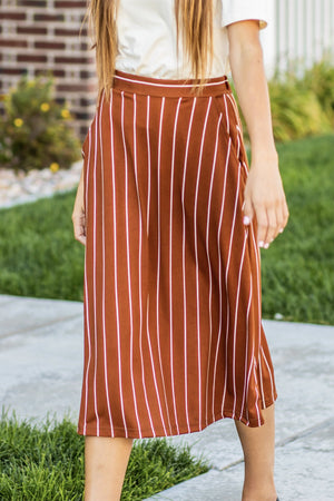 Della Skirt Gold Stripe