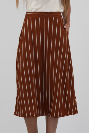 Della Skirt Gold Stripe