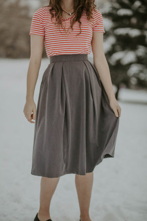 Edyn Clothing Shelby Skirt Charcoal