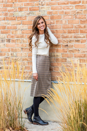 Carrie Skirt 70's Houndstooth