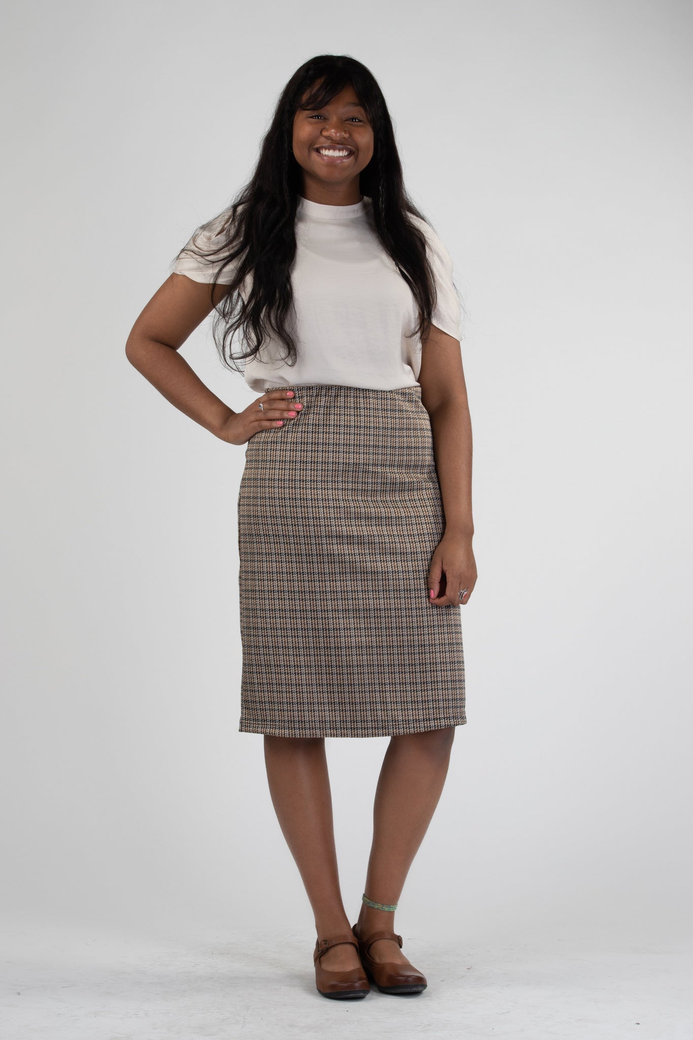 Carrie Skirt 70's Houndstooth